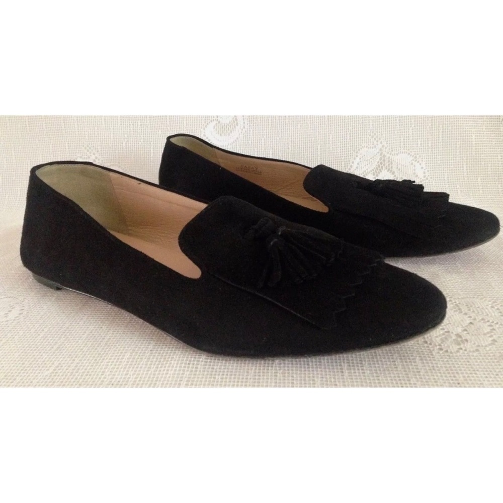 J.Crew black suede Darby loafer